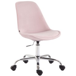 Silla de oficina Toulouse en terciopelo rosa
