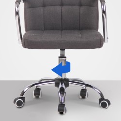 Silla de oficina Terni en tejido gris oscuro