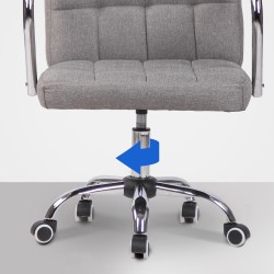 Silla de oficina Terni en tela gris