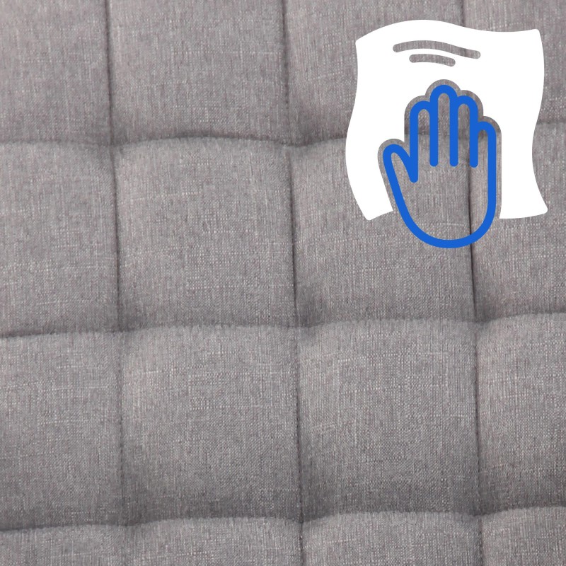 Silla de oficina Terni en tela gris