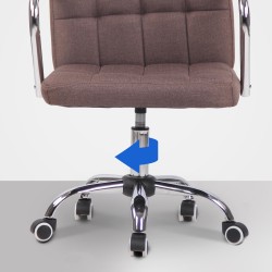 Silla de oficina Terni en tela marrón