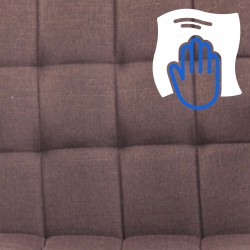 Silla de oficina Terni en tela marrón