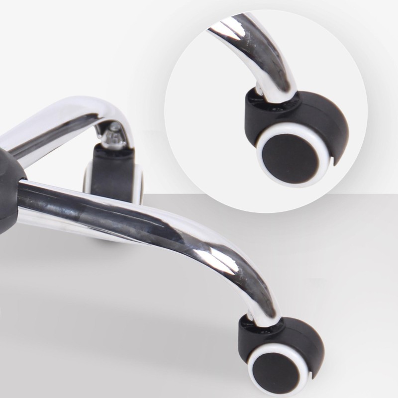 Silla de oficina Terni en tejido color crema