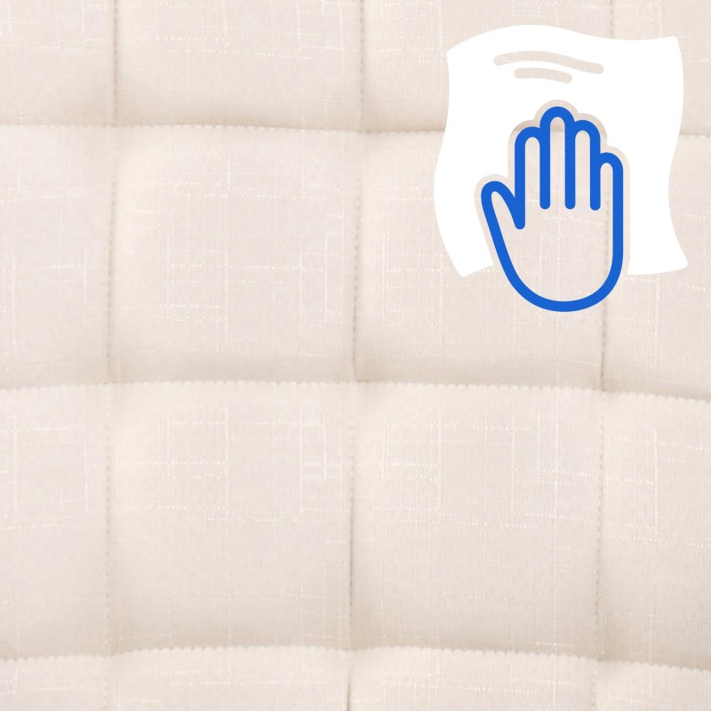 Silla de oficina Terni en tejido color crema