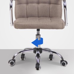 Silla de oficina Terni en tejido color topo