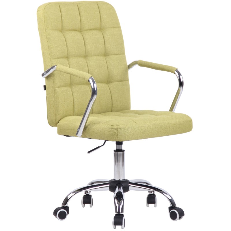 Silla de oficina Terni en tela verde