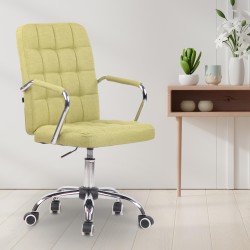 Silla de oficina Terni en tela verde