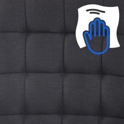 Silla de oficina Terni en tela negra