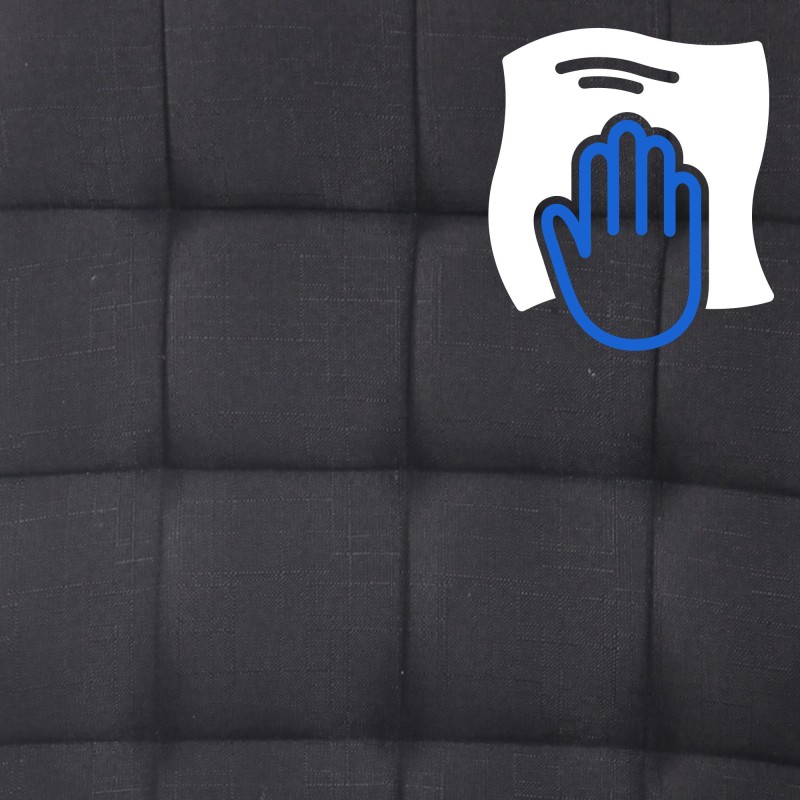 Silla de oficina Terni en tela negra