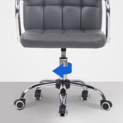 Silla de oficina Terni, polipiel gris