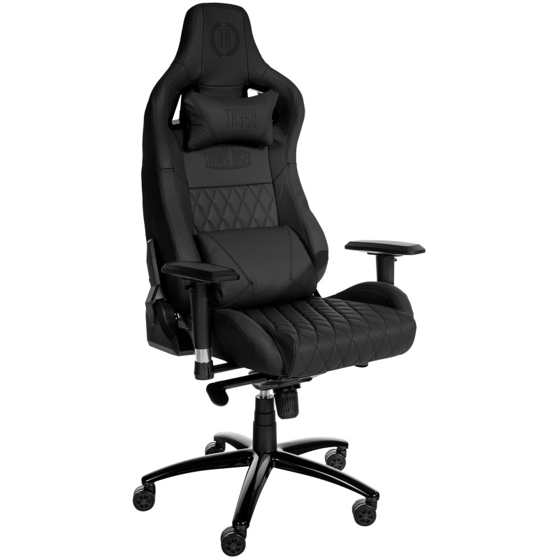 Silla de oficina Keren en piel auténtica negra