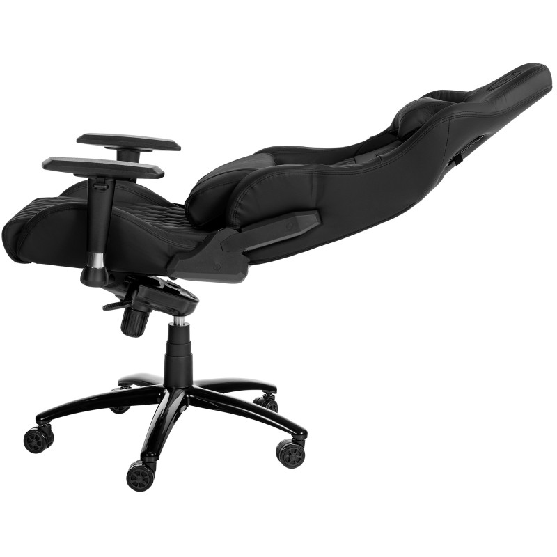 Silla de oficina Keren en piel auténtica negra