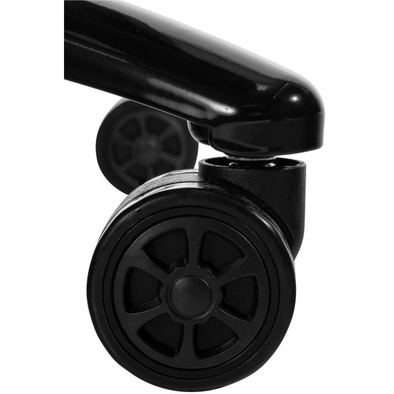 Silla de oficina Keren en piel auténtica negra