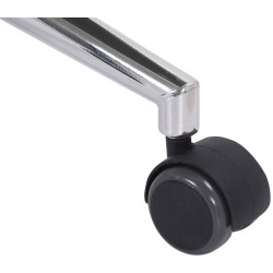 Silla de oficina Varel en nogal/piel sintética negra