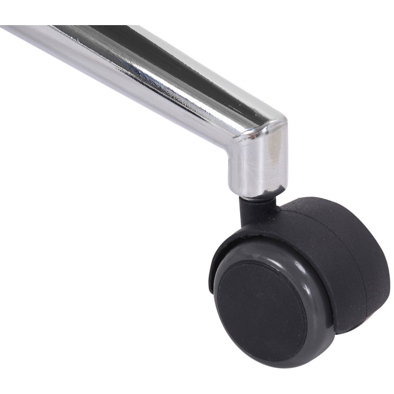 Silla de oficina Varel en nogal/piel sintética negra