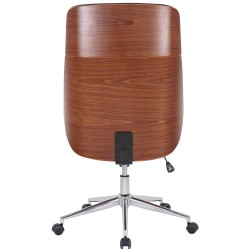Silla de oficina Varel, piel sintética, nogal/marrón