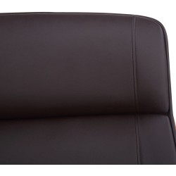 Silla de oficina Varel, piel sintética, nogal/marrón