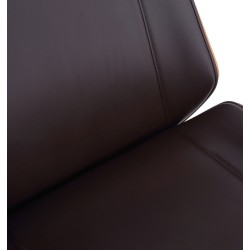 Silla de oficina Varel, piel sintética, nogal/marrón