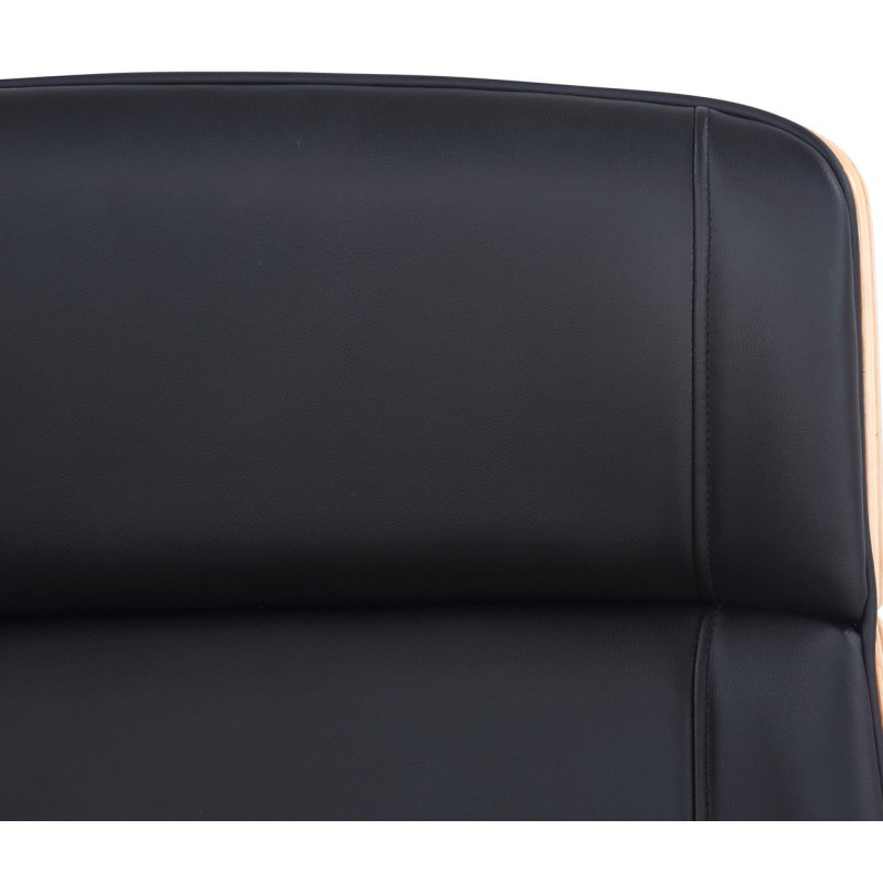 Silla de oficina Varel, piel sintética, natural/negro