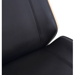 Silla de oficina Varel, piel sintética, natural/negro