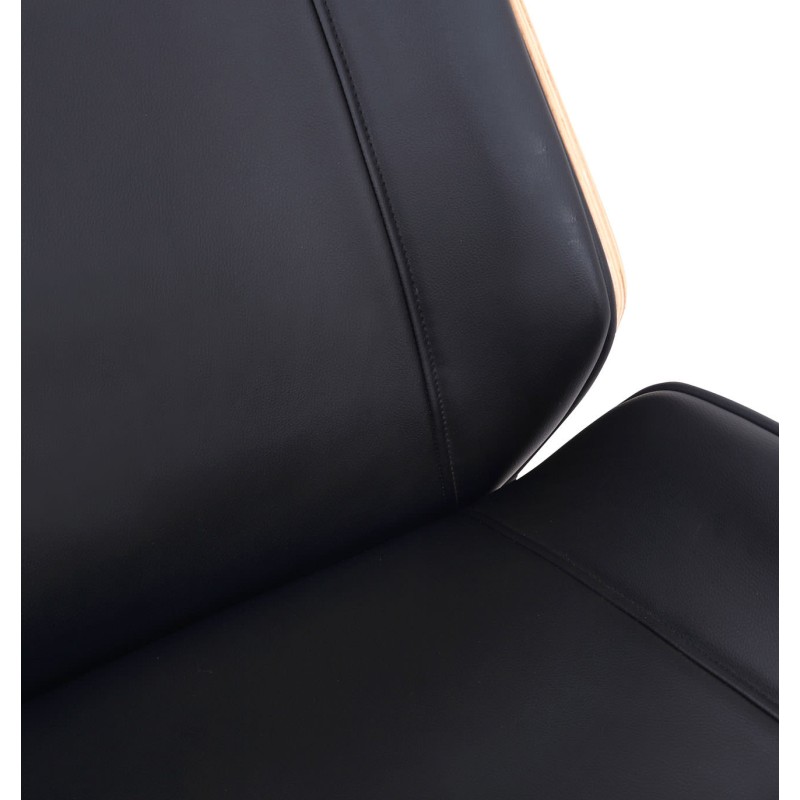 Silla de oficina Varel, piel sintética, natural/negro