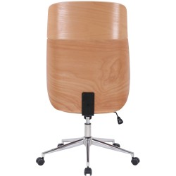 Silla de oficina Varel, piel sintética, natural/blanco