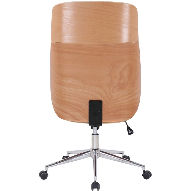 Silla de oficina Varel, piel sintética, natural/blanco