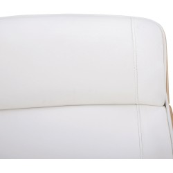 Silla de oficina Varel, piel sintética, natural/blanco