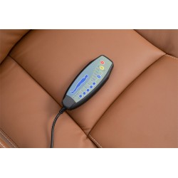 Silla de oficina Pacific con función de masaje, marrón claro