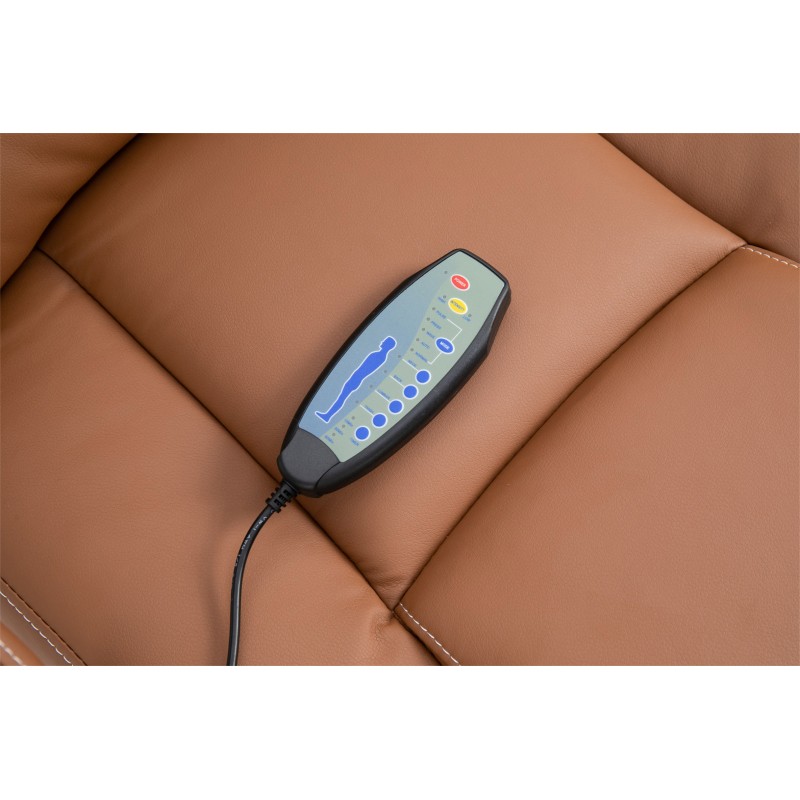 Silla de oficina Pacific con función de masaje, marrón claro