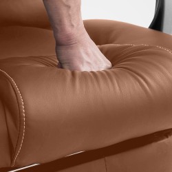 Silla de oficina Pacific con función de masaje V2 en símil piel marrón claro