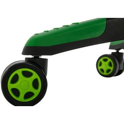 Silla de oficina Clovis en piel sintética negra/verde