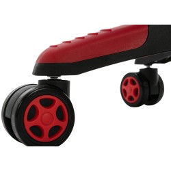 Silla de oficina Clovis en piel sintética negra/roja