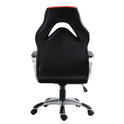 Silla de oficina Foxton, negra/roja, piel sintética