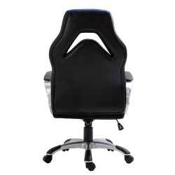 Silla de oficina Foxton, negra/azul, piel sintética