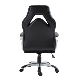 Silla de oficina Foxton, negra/gris, piel sintética