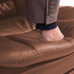 Silla de oficina Troy XL en marrón claro