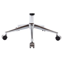 Silla de oficina Breda en nogal/piel sintética negra