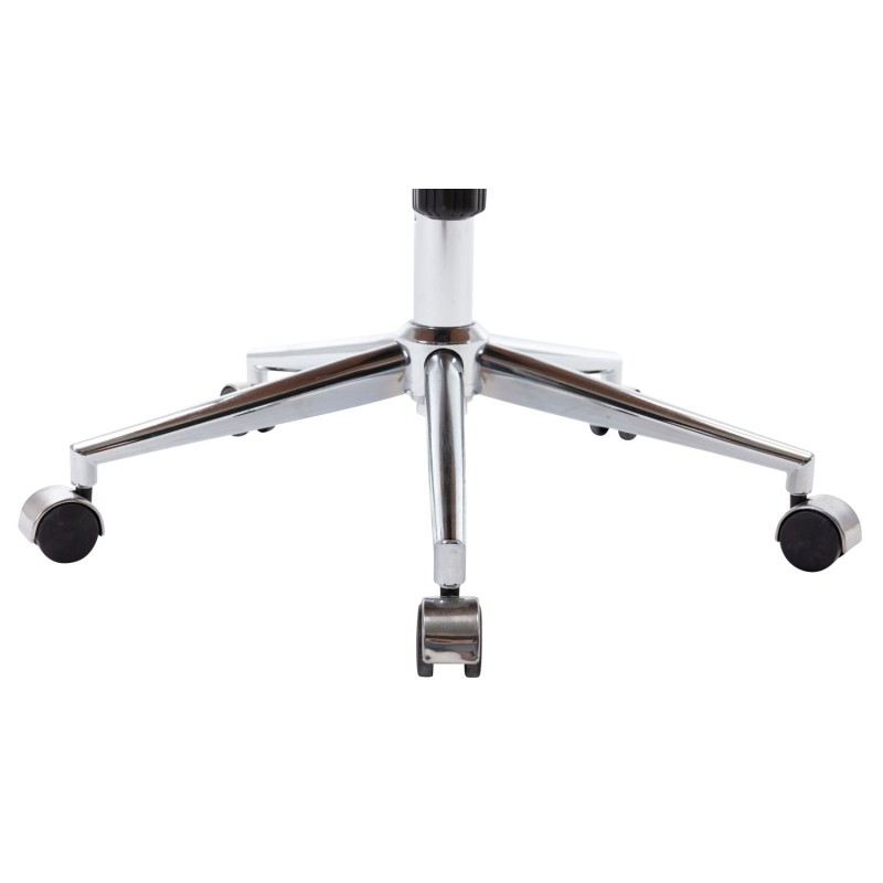 Silla de oficina Breda en nogal/piel sintética negra