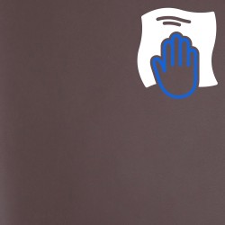 Silla de oficina Burbank en piel sintética color nogal/marrón