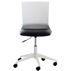 Silla de oficina Apolda, piel sintética negra