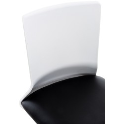 Silla de oficina Apolda, piel sintética negra