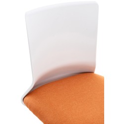 Silla de oficina Apolda en tela naranja