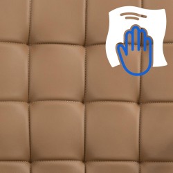 Silla de oficina Terni, piel sintética marrón claro