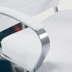 Silla de oficina Oakland, piel sintética blanca