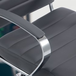 Silla de oficina Oakland, polipiel gris