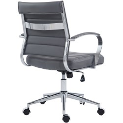Silla de oficina Oakland, polipiel gris