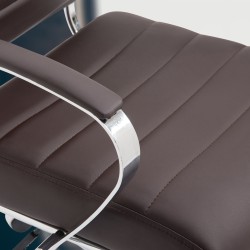 Silla de oficina Oakland, piel sintética marrón