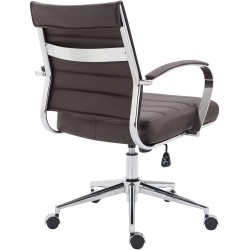 Silla de oficina Oakland, piel sintética marrón