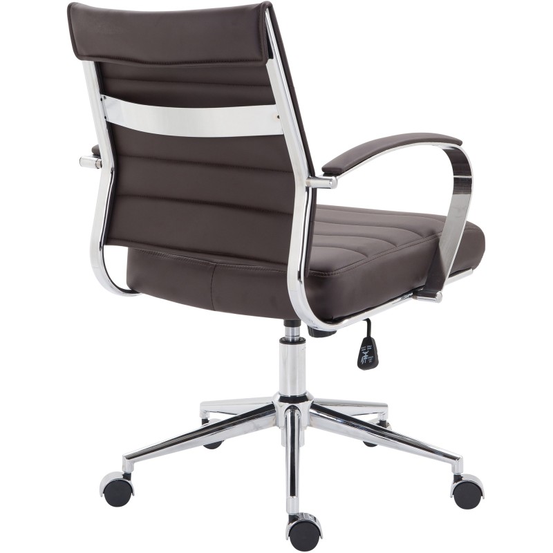 Silla de oficina Oakland, piel sintética marrón